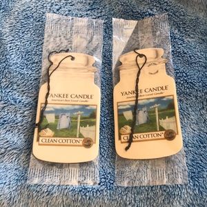 Two Yankee Candle Air Fresheners, Clean Cotton